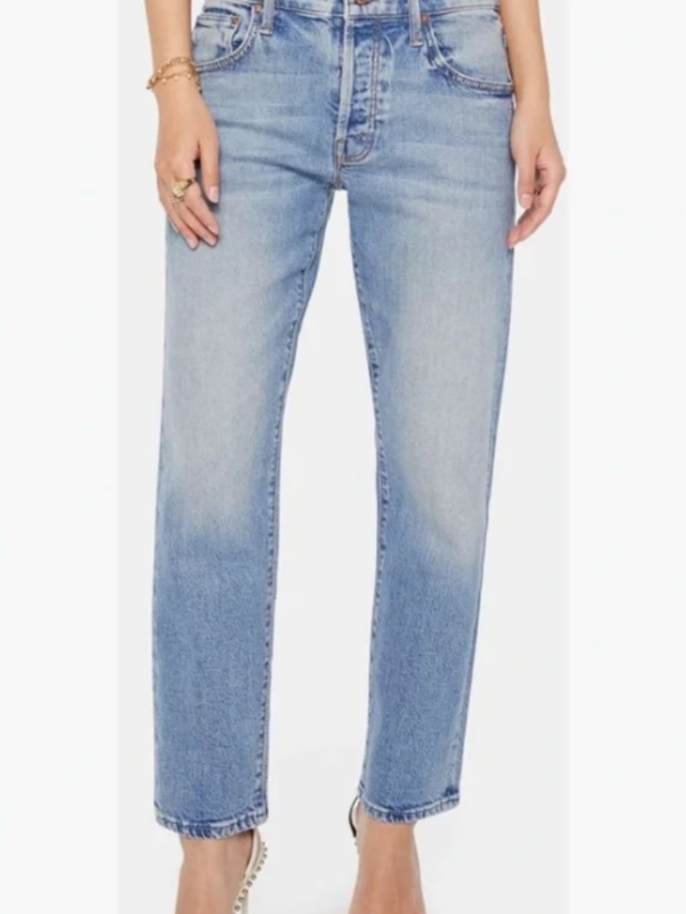 Lil Mother Denim Mid Rise Hiker Hover, Fight for Your Right, 28 petite